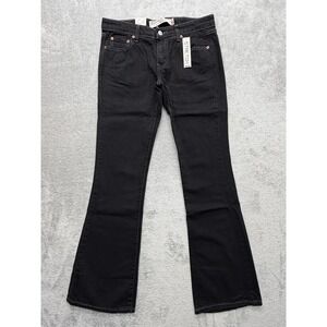 Levis 518 Jeans Girls 7 Black Superlow Boot Cut Slim Stretch